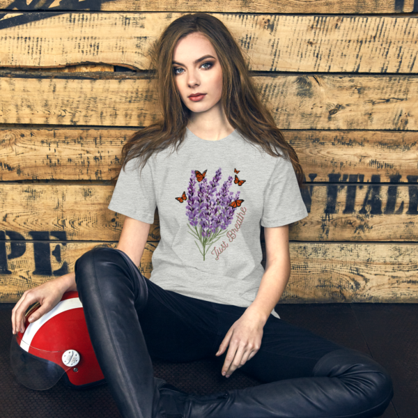 Just Breathe Lavender Monarch Shirt