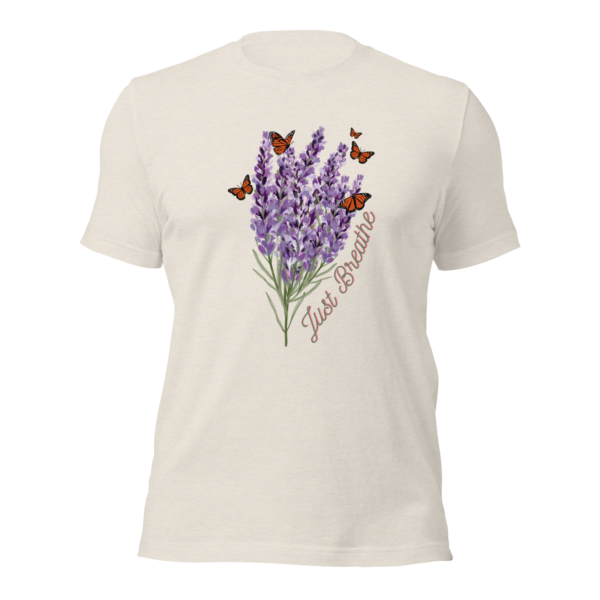 Just Breathe Lavender Monarch Shirt - Image 3