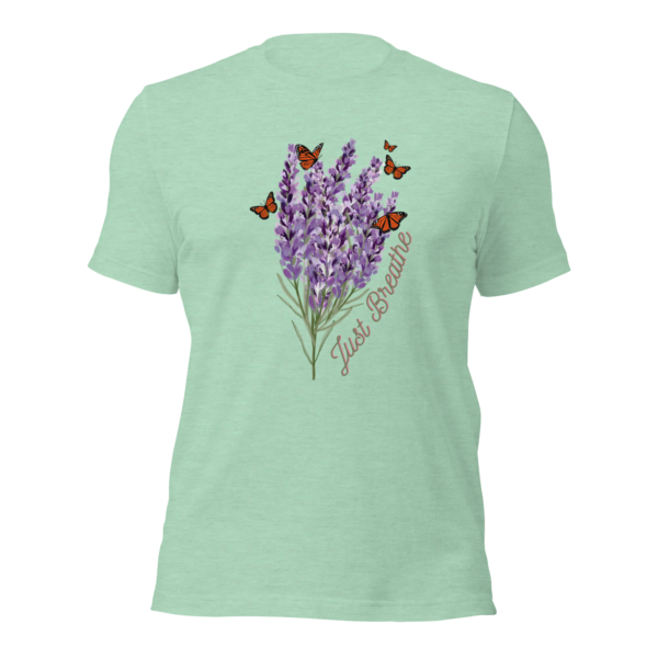 Just Breathe Lavender Monarch Shirt - Image 4