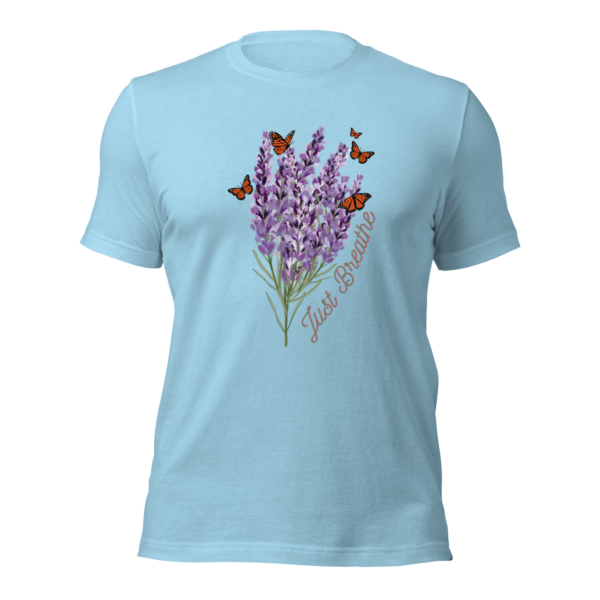 Just Breathe Lavender Monarch Shirt - Image 5