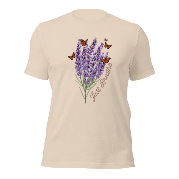 Just Breathe Lavender Monarch Shirt - Image 6