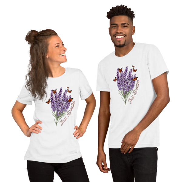 Just Breathe Lavender Monarch Shirt - Image 8