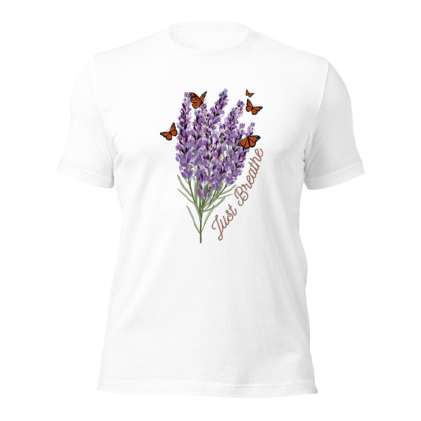 Just Breathe Lavender Monarch Shirt - Image 7